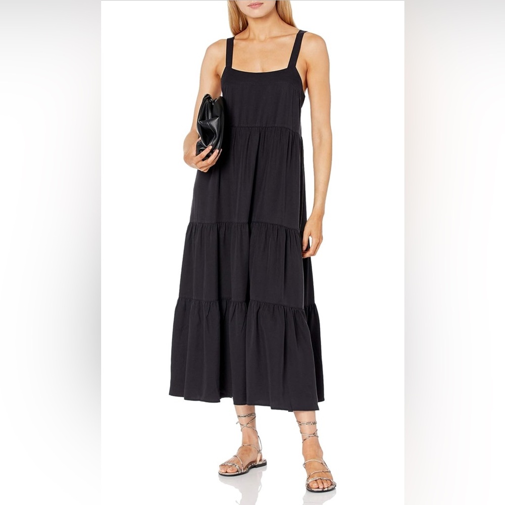 Casual Black Midi Dress